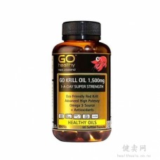 Go Healthy 高之源 磷虾油 1500mg OMEGA3+虾青素 60粒